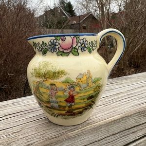 Vintage Titian Ware Creamer Hand Painted England Adams 3.75” Height